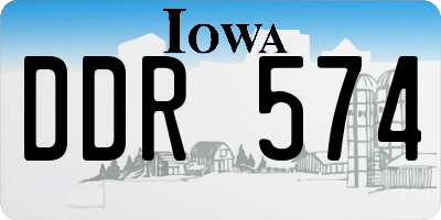 IA license plate DDR574