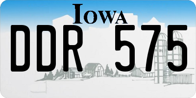 IA license plate DDR575