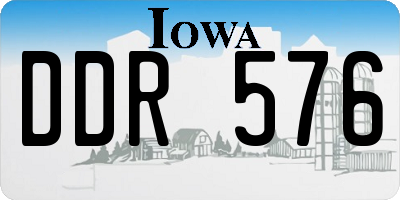 IA license plate DDR576