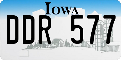 IA license plate DDR577