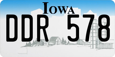 IA license plate DDR578