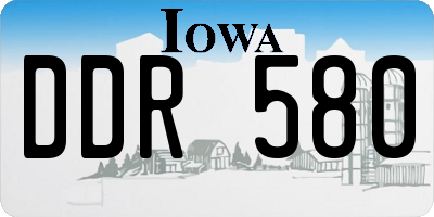 IA license plate DDR580