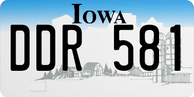 IA license plate DDR581