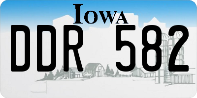 IA license plate DDR582