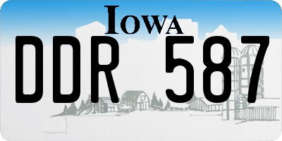 IA license plate DDR587
