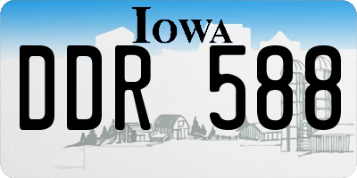 IA license plate DDR588