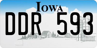 IA license plate DDR593