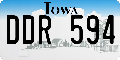IA license plate DDR594