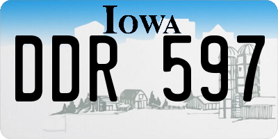 IA license plate DDR597