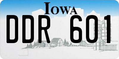 IA license plate DDR601