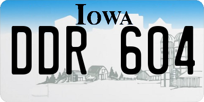 IA license plate DDR604