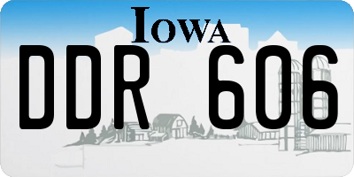 IA license plate DDR606