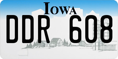 IA license plate DDR608
