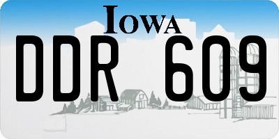 IA license plate DDR609
