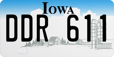 IA license plate DDR611