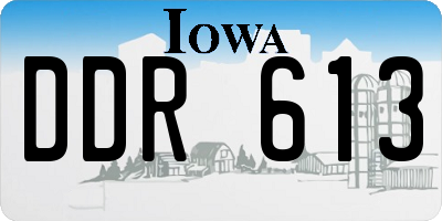 IA license plate DDR613