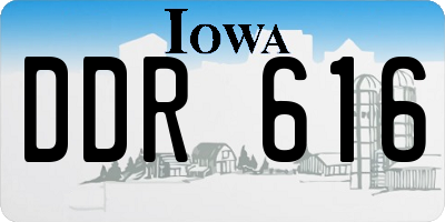 IA license plate DDR616