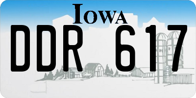 IA license plate DDR617
