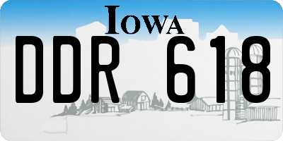IA license plate DDR618