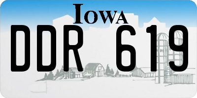 IA license plate DDR619