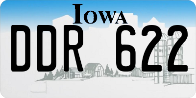 IA license plate DDR622
