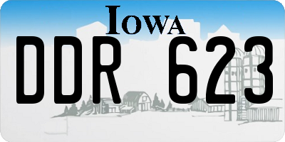 IA license plate DDR623