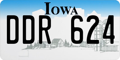 IA license plate DDR624