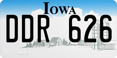 IA license plate DDR626