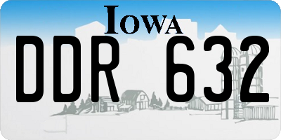 IA license plate DDR632