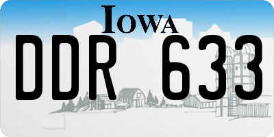 IA license plate DDR633