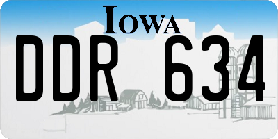IA license plate DDR634