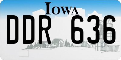 IA license plate DDR636