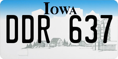 IA license plate DDR637
