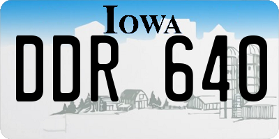 IA license plate DDR640