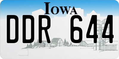 IA license plate DDR644