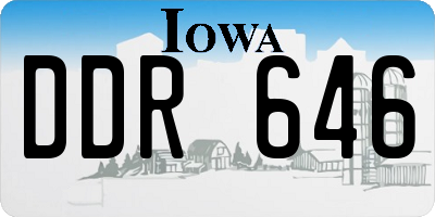 IA license plate DDR646