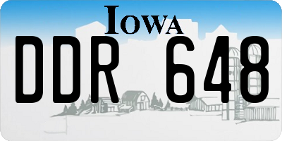 IA license plate DDR648