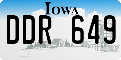 IA license plate DDR649
