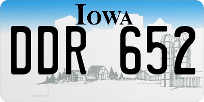 IA license plate DDR652