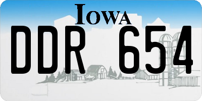 IA license plate DDR654
