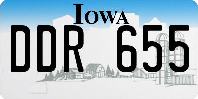 IA license plate DDR655