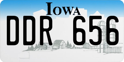 IA license plate DDR656