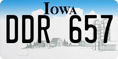 IA license plate DDR657