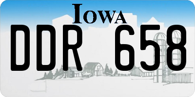 IA license plate DDR658