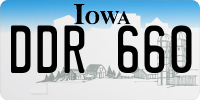 IA license plate DDR660