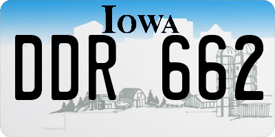 IA license plate DDR662