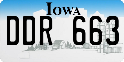 IA license plate DDR663