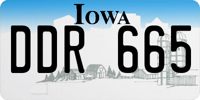 IA license plate DDR665