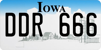 IA license plate DDR666