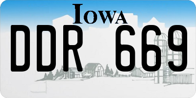 IA license plate DDR669